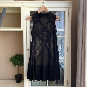 Free People Black Lace Angel Dress